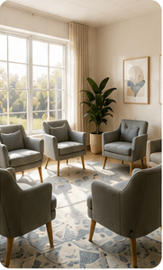 Calm seating area for flexible IOP support