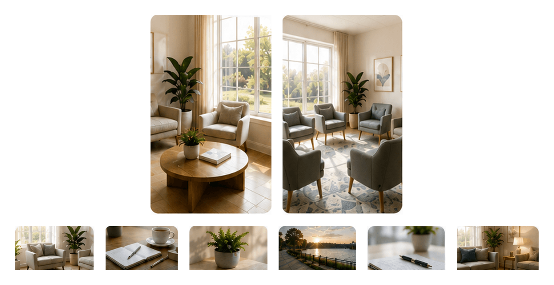 Calm wellness setting for connected Serenity Springs care